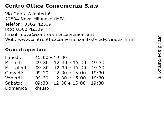 Ottica convenienza sales nova milanese